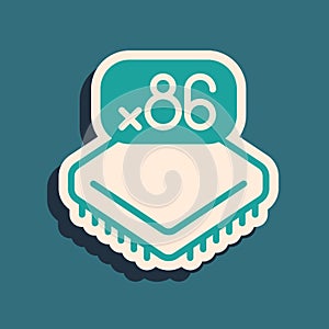 Green Computer processor with microcircuits CPU icon isolated on green background. Chip or cpu with circuit board. Micro