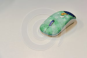 Green computer wireless mouse