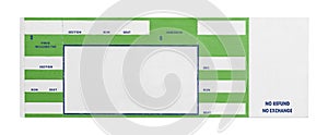 Green Concert Ticket