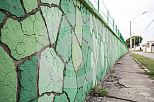 Green concrete wall abstract background