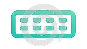 Green control panel or button interface icon, shows technology , vector design Generative AI