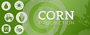 Green Corn Production Illustration Banner