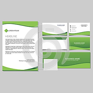 Green Corporate premium set design photo