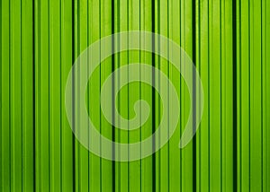 Green corrugated metal sheet