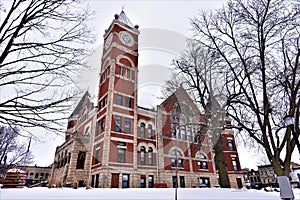 Green County Courthouse Monroe Wisconsin in Winter