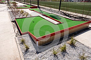 Green course. mini golf courses