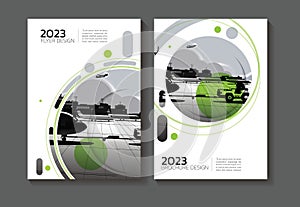 Green cover Circle design abstract background book cover Brochure  template,annual report, magazine and flyer layout Vector a4