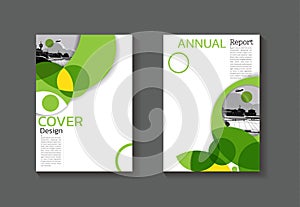 Green cover design  template,annual report, abstract background book cover Brochure  magazine and flyer layout Vector