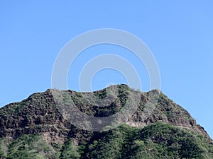 Green Crater Rim of Diamond Head, OÊ»ahu