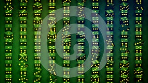 Green creative bg of gamble dices randomize - abstract 3D illustration