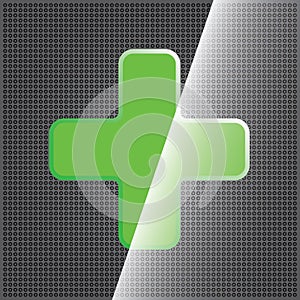 Green cross clean icon