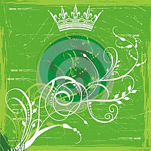 Green crown background