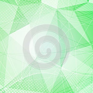 Green crystal pattern dot hi-tech background