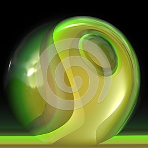 Green crystal sphere