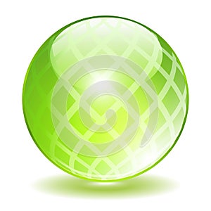 Green crystal vector orb