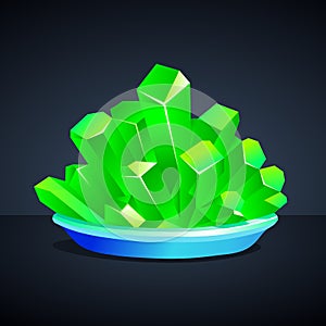 Green crystals of iron vitriol