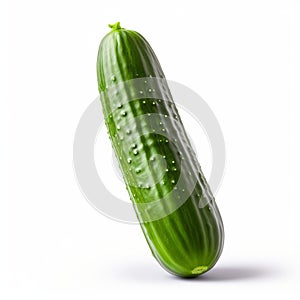 Green Cucumber Isolated On White Background - Creative Commons Attribution photo
