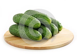 Green cucumbers