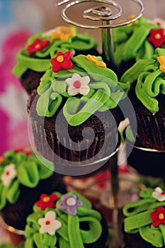 Green cupcake