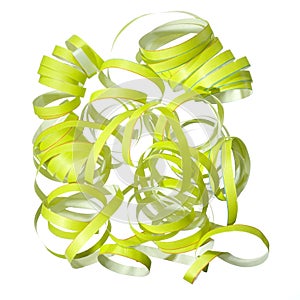 Green curly party streamer