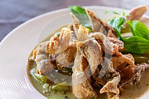 Green curry with chicken