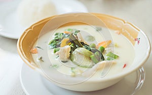 Green curry soup