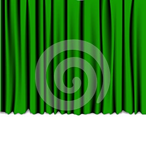 Green curtain from the theater