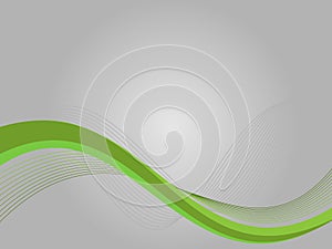 Green Curve and lines background