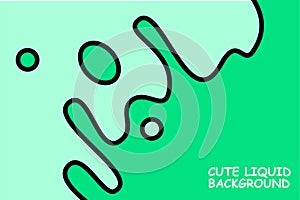 Green cute Background with comic style