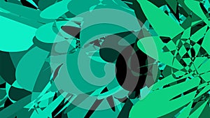 Green Cyan Black Vibrant Loops Background