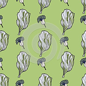 Green dance of dried flowers