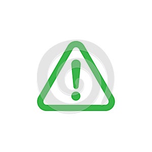 green Danger sign vector icon.