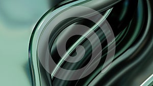 green dark metal, sine wave contemporary art wave shape abstract dramatic modern luxurious luxury luxury 3D rendering graphic