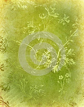 Green decorative floral background