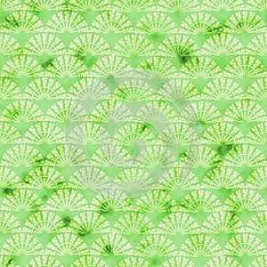 Green decorative watercolored background pattern photo