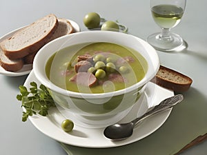 Green Delight: A Hearty Feature of Erbsensuppe, the Pea Soup