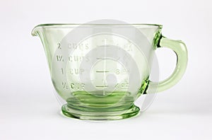 Verde depresión vaso medición taza 