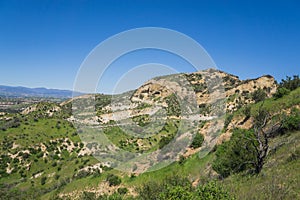 Green Desert Hillsides in California