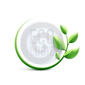 Green design concept. Ecology in French : Ecologie