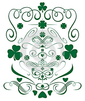 Green design elements set for St. Patricks Day