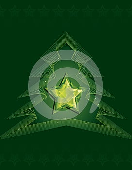 Green Diamond Christmas Star