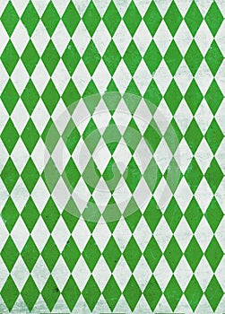 Green Diamonds Harlequin Vintage Circus Pattern Background, useful for graphic design, posters and much more