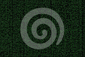 Green digital code background material,Generative AI