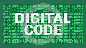 Green DIGITAL CODE Binary Matrix Vector, vector design Generative AI