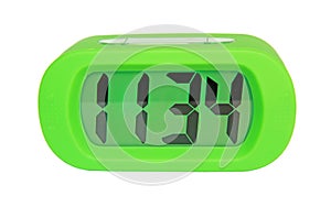 Green digital electronic clock