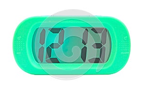 Green digital electronic clock