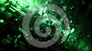 Green digital information technology data network background