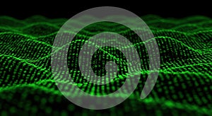 Futuristic Digital Code Landscape