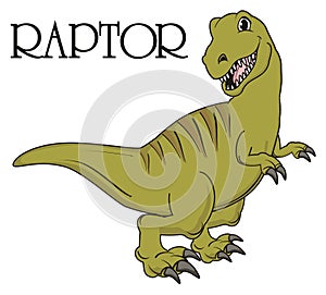 Green dinoo raptor