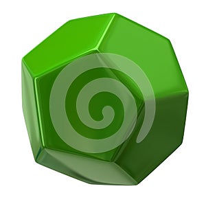 Green dodecahedron photo
